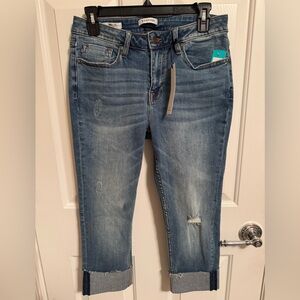 Vigoss Women’s Marley Midi Rise Capri Luxe Stretch Rolled Cuff 30